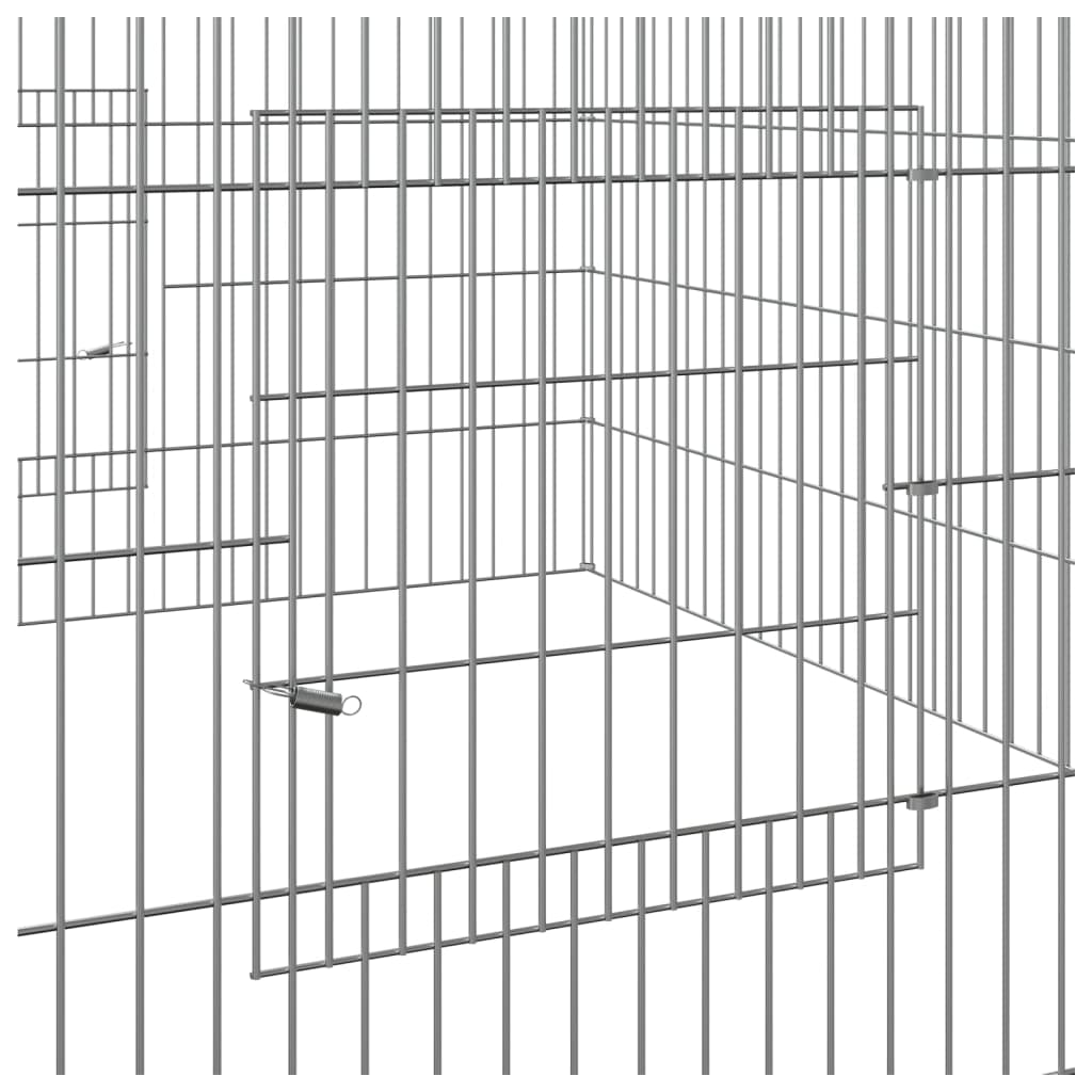 Kaninchenkäfig 110x110x55 cm Verzinktes Eisen