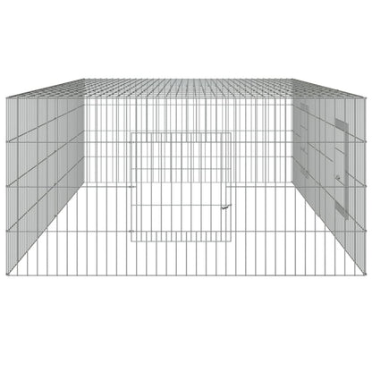 Kaninchenkäfig 2 Paneele 220x110x55 cm Verzinktes Eisen