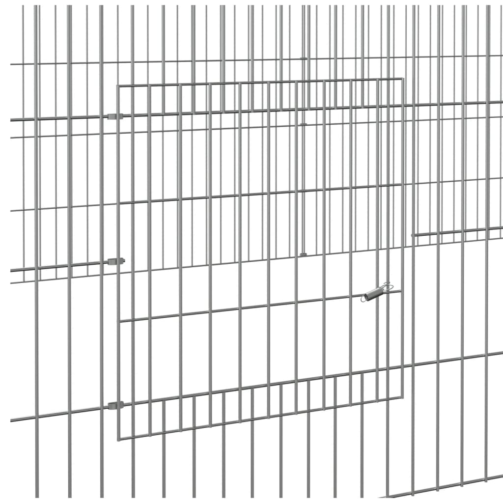 Kaninchenkäfig 2 Paneele 220x110x55 cm Verzinktes Eisen