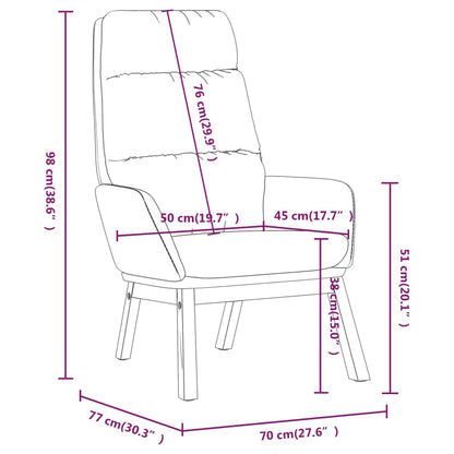 Relaxsessel mit Hocker Creme Stoff