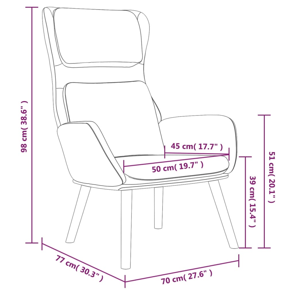 Relaxsessel mit Hocker Dunkelgrau Samt