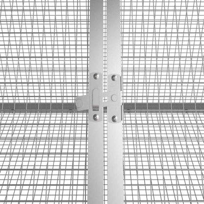 Kaninchenkäfig Anthrazit 201,5x80,5x71 cm Verzinkter Stahl