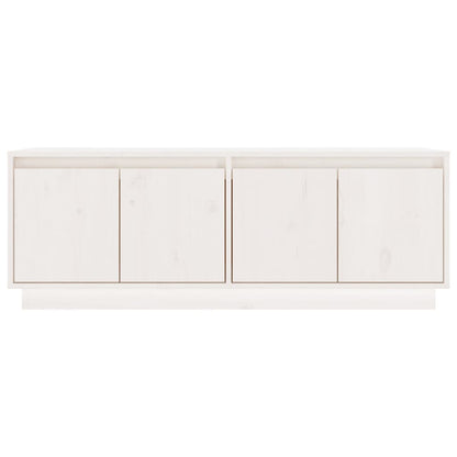 TV-Schrank Weiß 110x34x40 cm Massivholz Kiefer