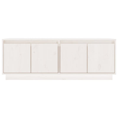 TV-Schrank Weiß 110x34x40 cm Massivholz Kiefer