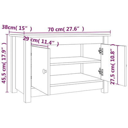 Schuhschrank 70x38x45,5 cm Massivholz Kiefer