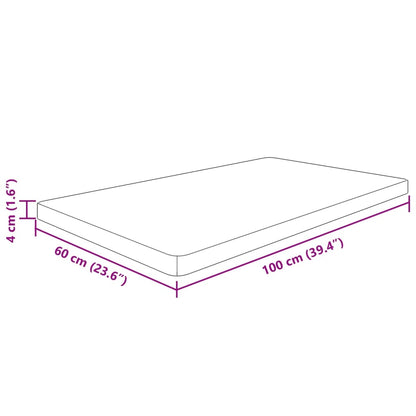 Waschtischplatte 100x60x4 cm Massivholz Unbehandelt