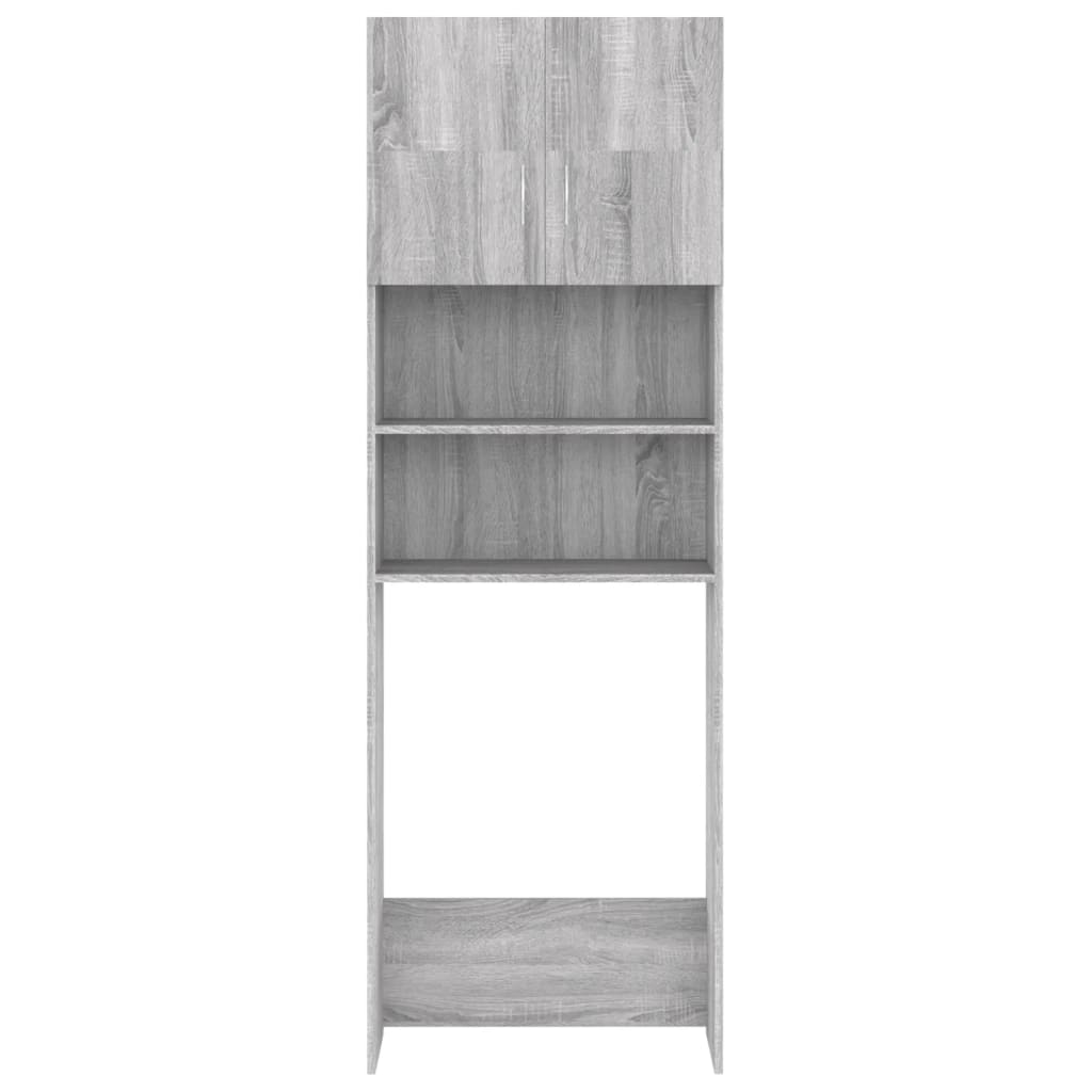 Waschmaschinenschrank Grau Sonoma 64x25,5x190 cm