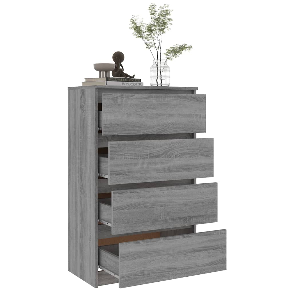 Sideboard Grau Sonoma 60x35x98,5 cm Holzwerkstoff