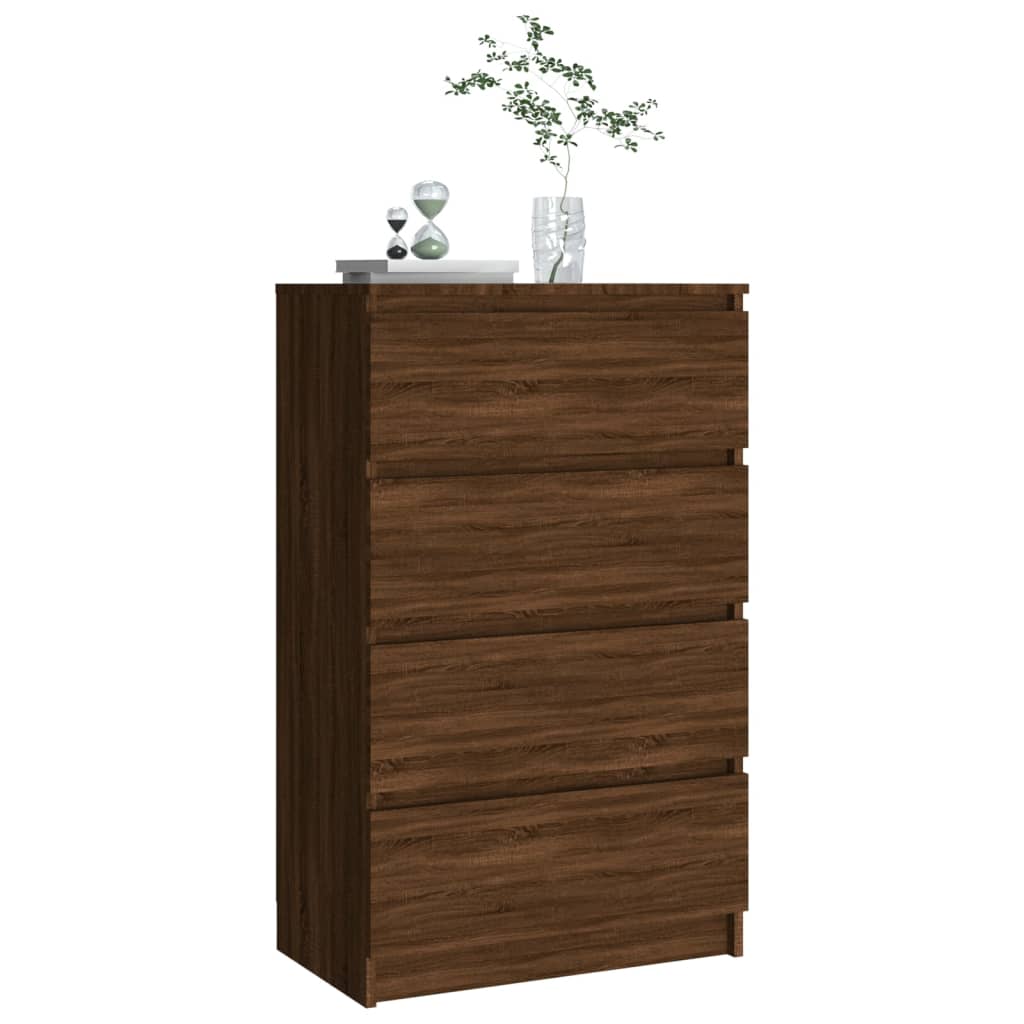 Sideboard Braun Eichen-Optik 60x35x98,5 cm Holzwerkstoff