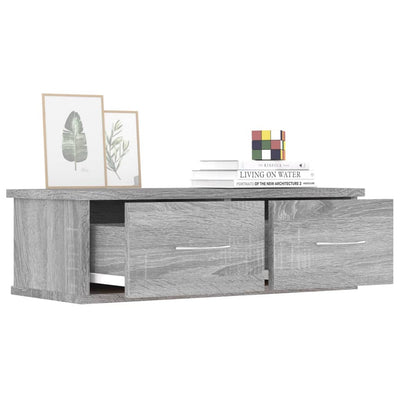 Wandschrank Grau Sonoma 60x26x18,5 cm Holzwerkstoff