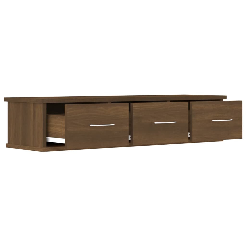 Wandschrank Braun Eichen-Optik 88x26x18,5 cm Holzwerkstoff