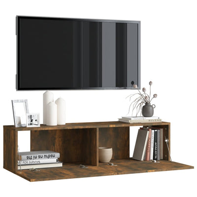 TV-Wandschrank Räuchereiche 120x30x30 cm Holzwerkstoff