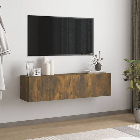 TV-Wandschrank Räuchereiche 120x30x30 cm Holzwerkstoff