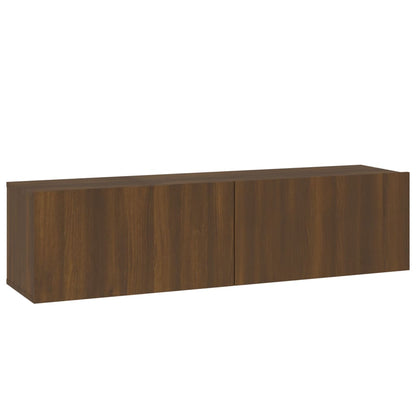 TV-Wandschrank Braun Eichen-Optik 120x30x30 cm Holzwerkstoff