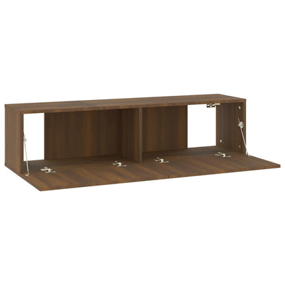 TV-Wandschrank Braun Eichen-Optik 120x30x30 cm Holzwerkstoff