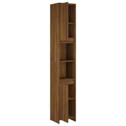 Badezimmerschrank Braun Eiche 30x30x183,5 cm Holzwerkstoff