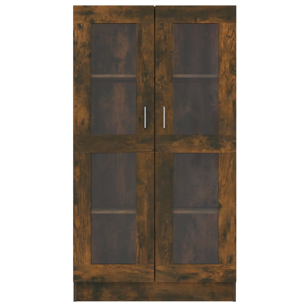 Vitrinenschrank Räuchereiche 82,5x30,5x150 cm Holzwerkstoff