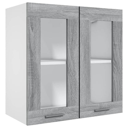 Hängeschrank Glas Grau Sonoma 60x31x60 cm Holzwerkstoff