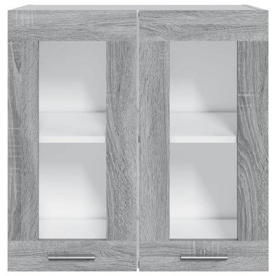 Hängeschrank Glas Grau Sonoma 60x31x60 cm Holzwerkstoff