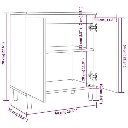 Sideboard Grau Sonoma 60x35x70 cm Holzwerkstoff