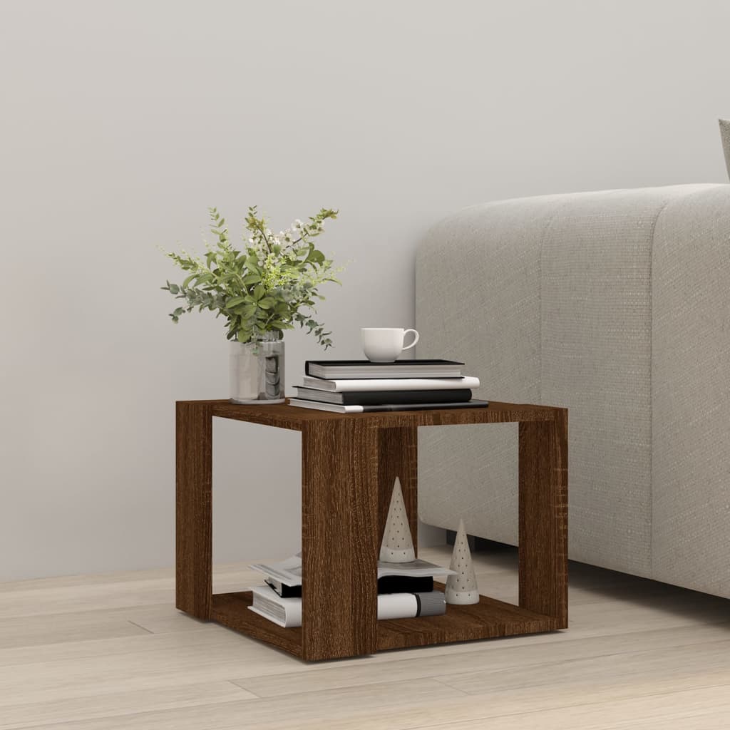 Couchtisch Braun Eichen-Optik 40x40x30 cm Holzwerkstoff