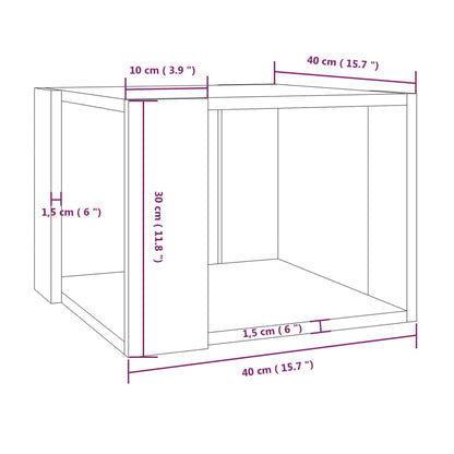 Couchtisch Braun Eichen-Optik 40x40x30 cm Holzwerkstoff