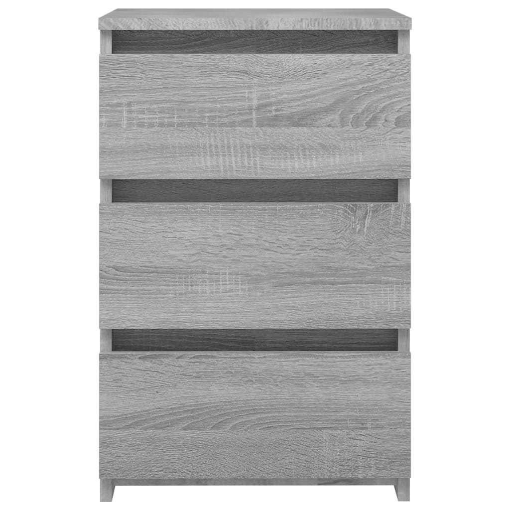 Nachttische 2 Stk. Grau Sonoma 40x35x62,5 cm Holzwerkstoff