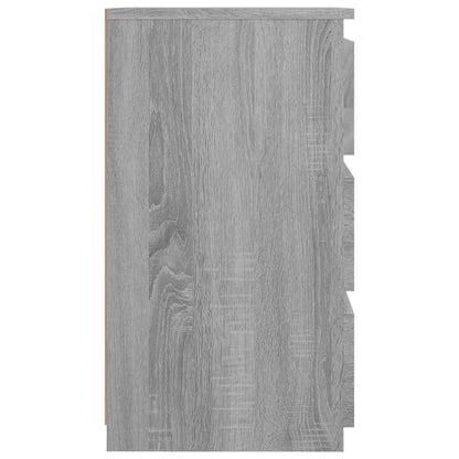 Nachttische 2 Stk. Grau Sonoma 40x35x62,5 cm Holzwerkstoff