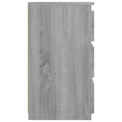 Nachttische 2 Stk. Grau Sonoma 40x35x62,5 cm Holzwerkstoff