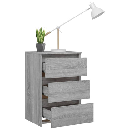 Nachttische 2 Stk. Grau Sonoma 40x35x62,5 cm Holzwerkstoff