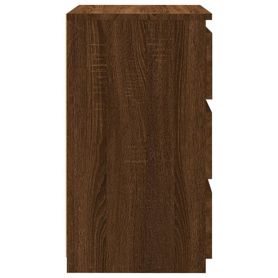 Nachttische 2 Stk. Braun Eiche 40x35x62,5 cm Holzwerkstoff