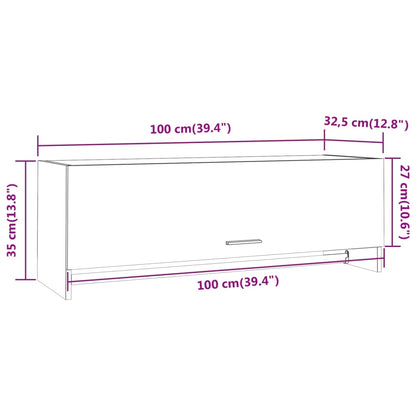 Kleiderschrank Grau Sonoma 100x32,5x35 cm Holzwerkstoff