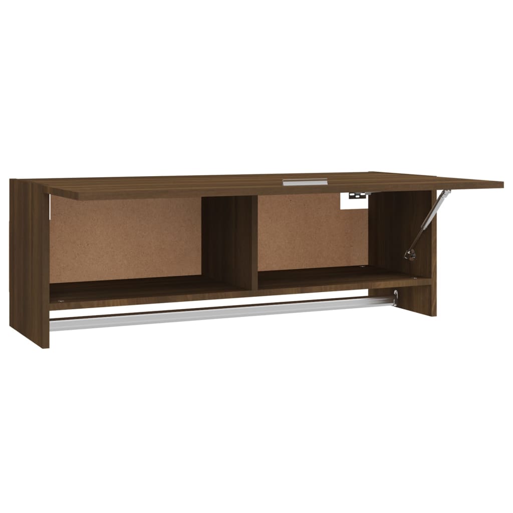 Kleiderschrank Braun Eichen-Optik 100x32,5x35 cm Holzwerkstoff