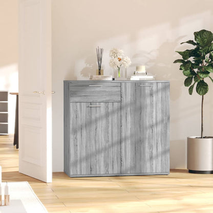 Sideboard Grau Sonoma 80x36x75 cm Holzwerkstoff