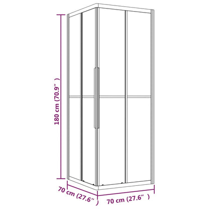 Duschkabine ESG Matt 70x70x180 cm