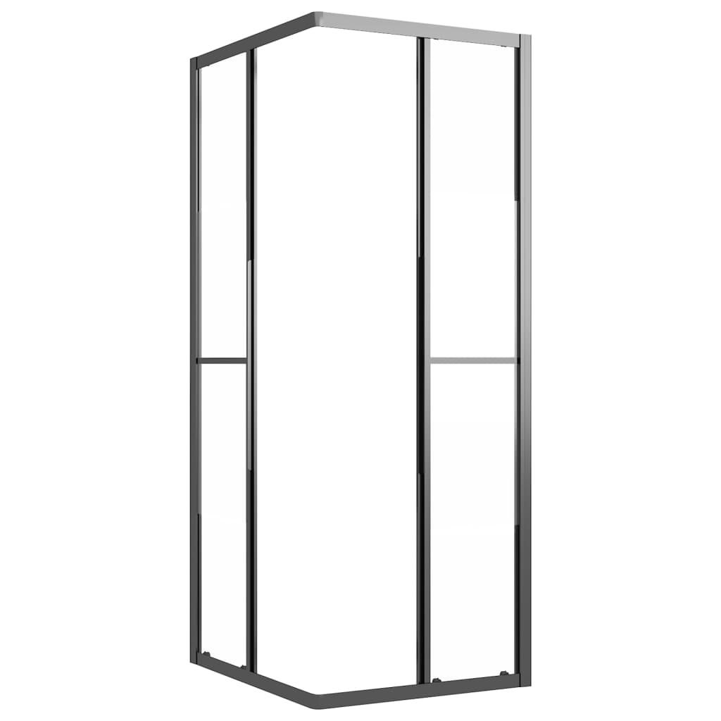 Duschkabine Halbmatt ESG 80x70x180 cm Schwarz