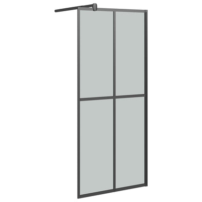 Duschwand für Walk-in Dusche 80x195 cm Dunkles Sicherheitsglas