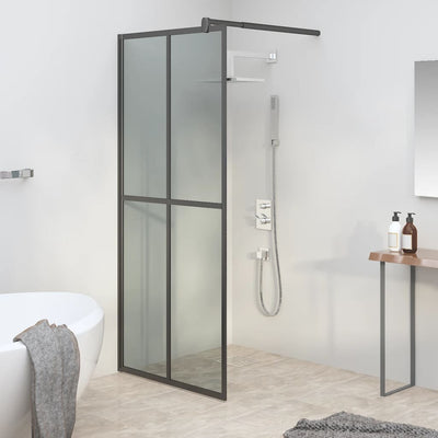 Duschwand für Walk-in Dusche 80x195 cm Dunkles Sicherheitsglas