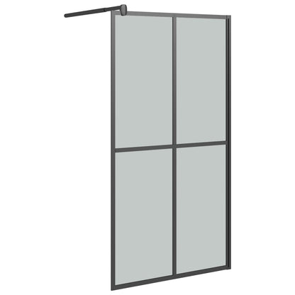 Duschwand für Walk-in Dusche 100x195cm Dunkles Sicherheitsglas