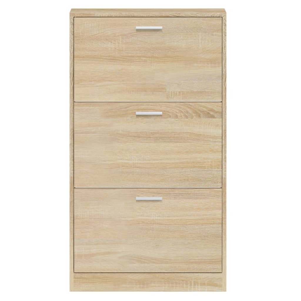 Schuhschrank Eichen-Optik 59x17x108 cm Holzwerkstoff