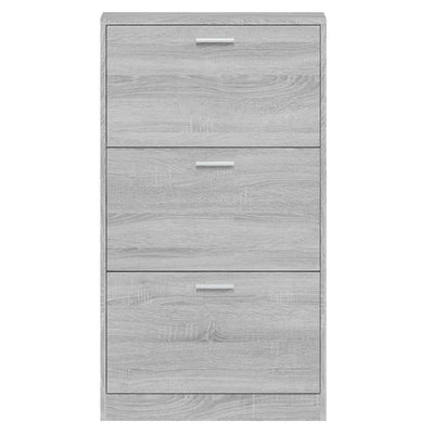 Schuhschrank Grau Sonoma 59x17x108 cm Holzwerkstoff