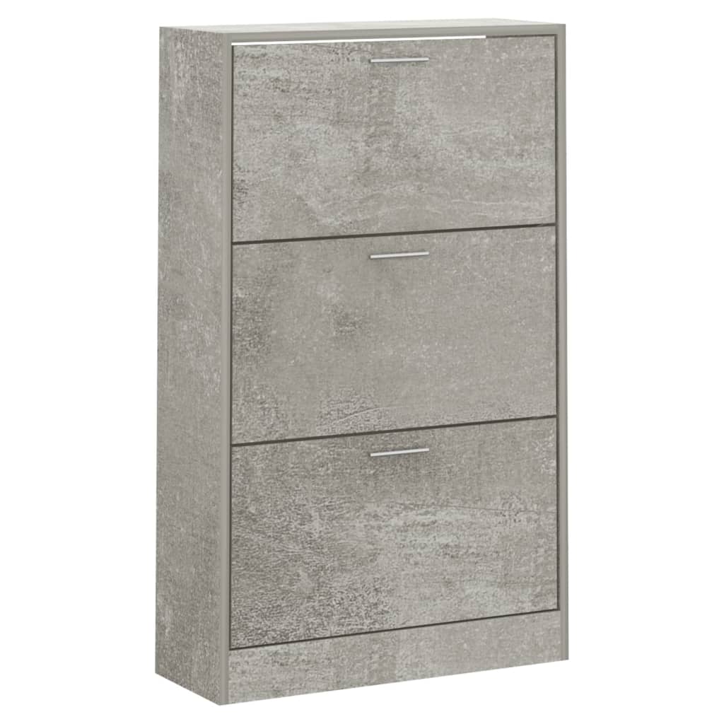 Schuhschrank Betongrau 63x24x103 cm Holzwerkstoff