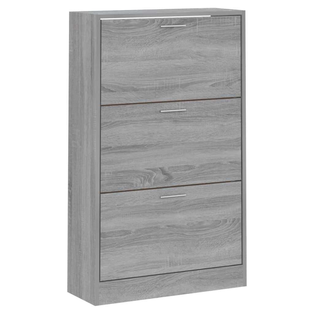 Schuhschrank Grau Sonoma 63x24x103 cm Holzwerkstoff