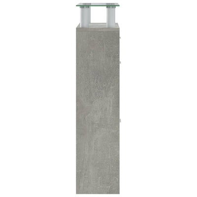 Schuhschrank Betongrau 63x24x104 cm Holzwerkstoff