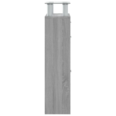 Schuhschrank Grau Sonoma 63x24x104 cm Holzwerkstoff