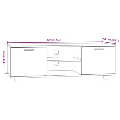 TV-Schrank Sonoma-Eiche 120x40,5x35 cm Holzwerkstoff