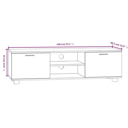 TV-Schrank Schwarz 140x40,5x35 cm Holzwerkstoff