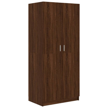 Kleiderschrank Braun Eichen-Optik 80x52x180 cm Holzwerkstoff