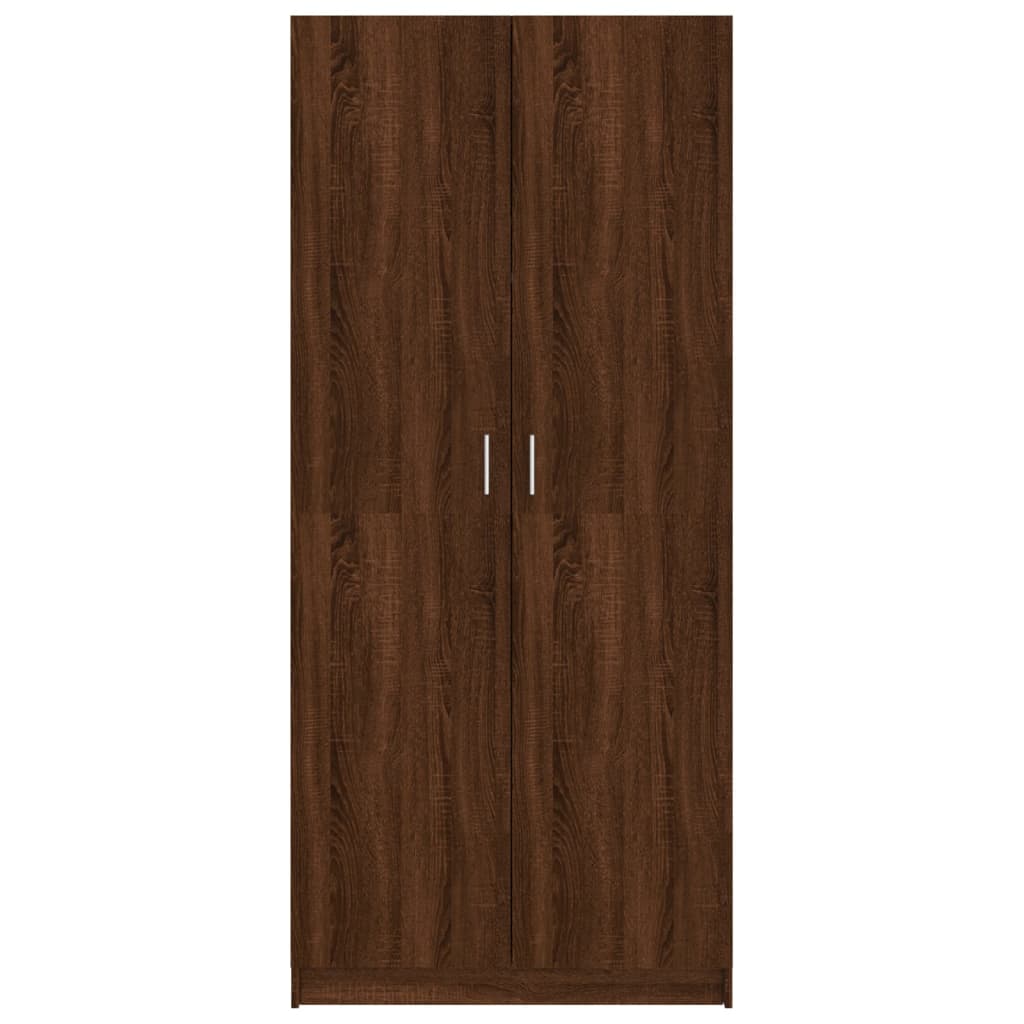 Kleiderschrank Braun Eichen-Optik 80x52x180 cm Holzwerkstoff