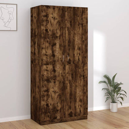 Kleiderschrank Räuchereiche 90x52x200 cm Holzwerkstoff